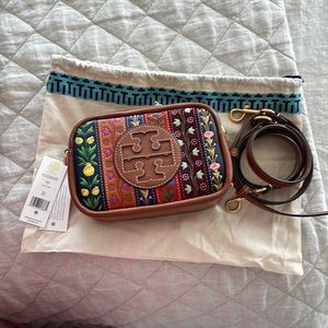 Tory Burch Perry Bombe Ribbon Patchwork Mini Bag Crossbody